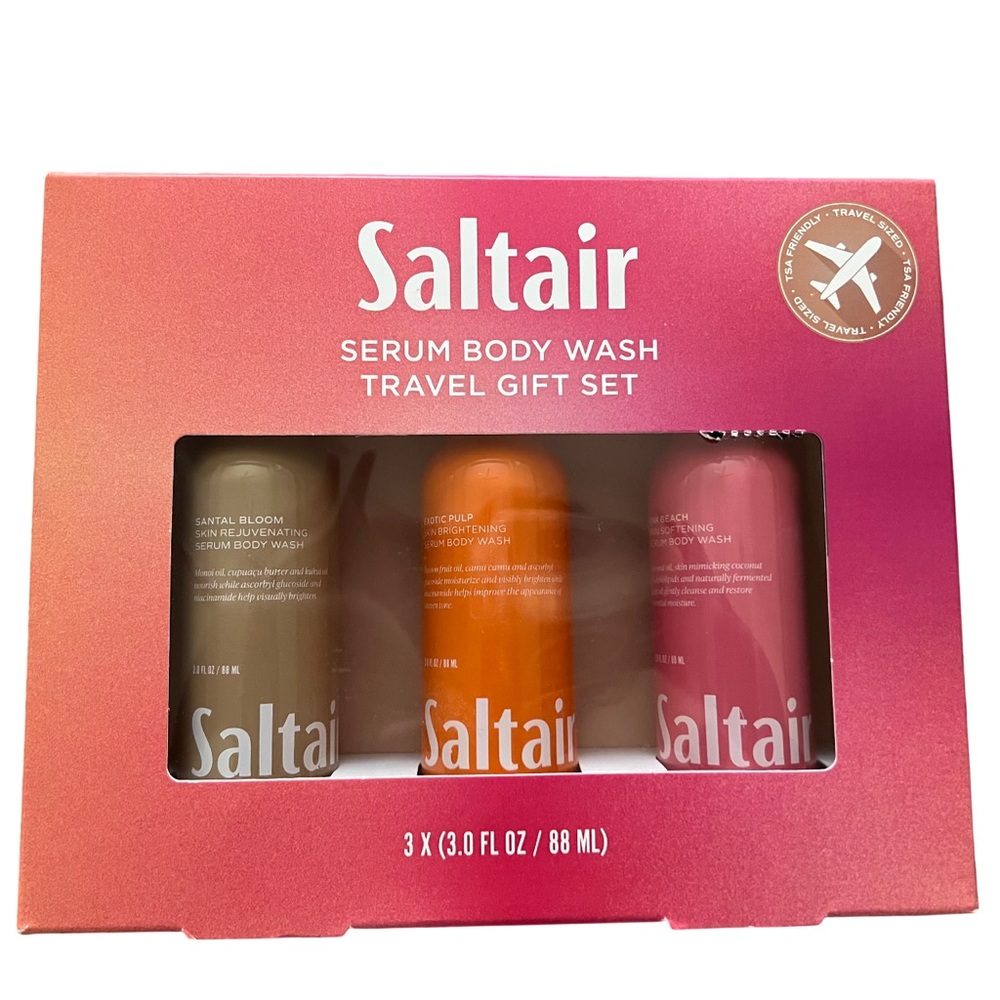 Serum Body Wash Travel Gift Set - Pink, Orange, Brown